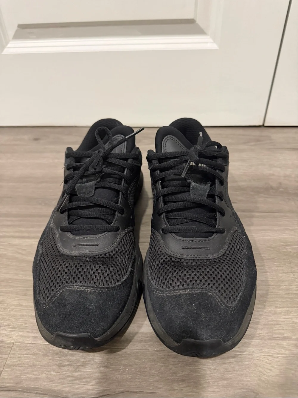Puma Men's Black Mesh & Suede Athletic Sneakers